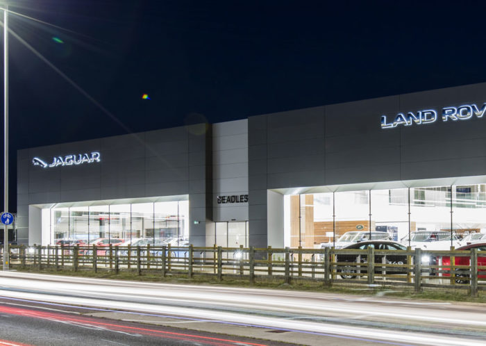 Land Rover Car Dealership - Rain Cladding - Cladding Contractors - Camclad Contractors Ltd East Anglia - Home Counties