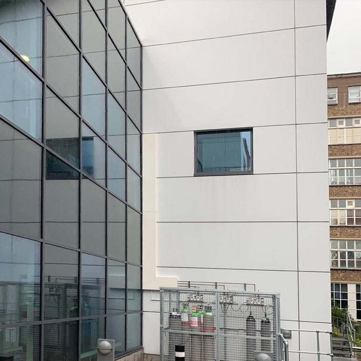 Camclad Contractors Ltd Cambridge, East Anglia UK - Birmingham City hospital Cladding Refurbishment-Industrial Cladding - Industrial Roofing - Cladding Contractors - Asbestos Over Cladding