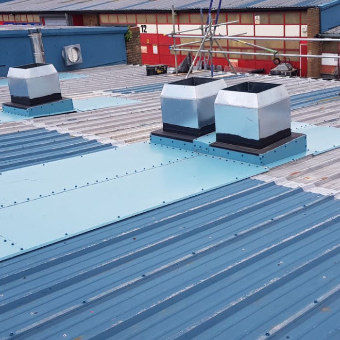 Deliveroo Kensington - Roof Repair - Industrial Cladding - Camclad Contractors Ltd Cambridge London UK